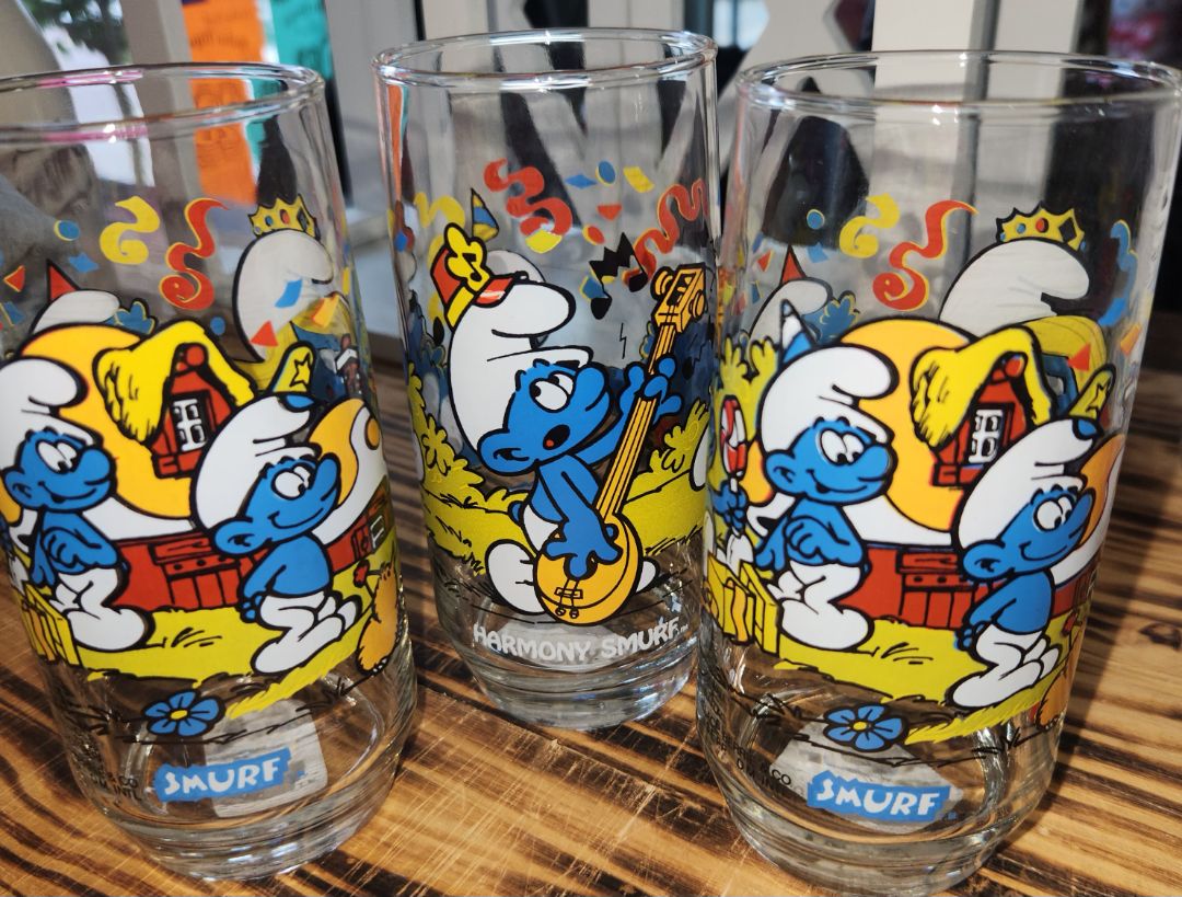 Vintage Collectible Smurf Glass