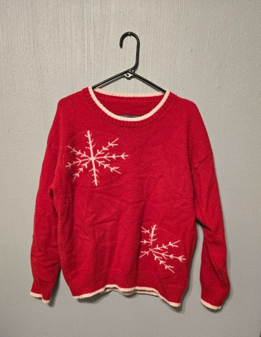 Snowflake Sweater, XLarge,Red, Amira’s closet