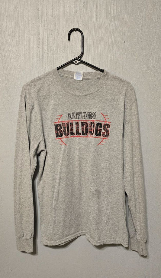 Le Mars Bulldogs Long Sleeve Tee, Medium,Gray, Amira’s closet