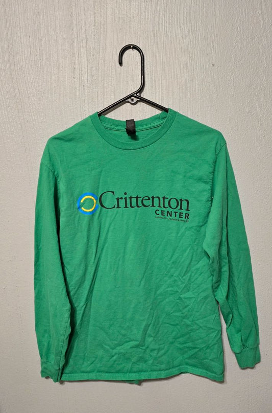 Crittenton Center Long Sleeve Tee, Medium,Green, Amira’s closet