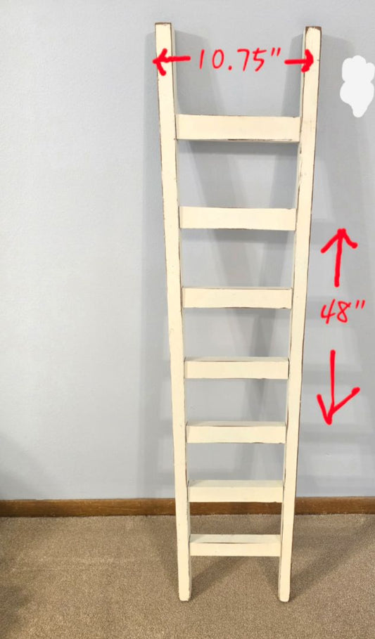 Decor Ladder, 10.75" x 48",Cream, Amira’s closet