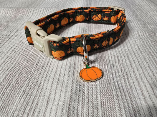 Pumpkins Collar, Small,Green, Amira’s dog treats