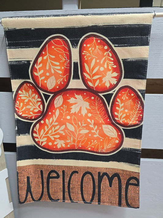 Paw Welcome Flag, 12" x 18", Amira’s dog treats
