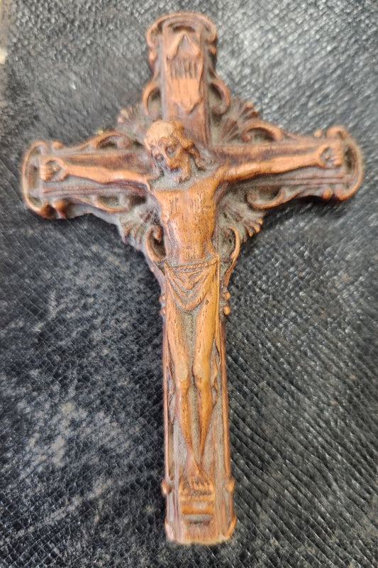 Vintage Small Syroco Wood - Jesus on the Cross