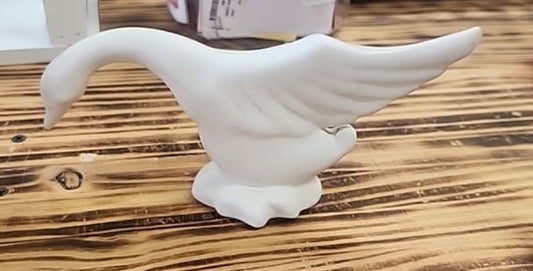 Vintage Royal Haeger White Ivory Swan Bird Matte MCM Figurine