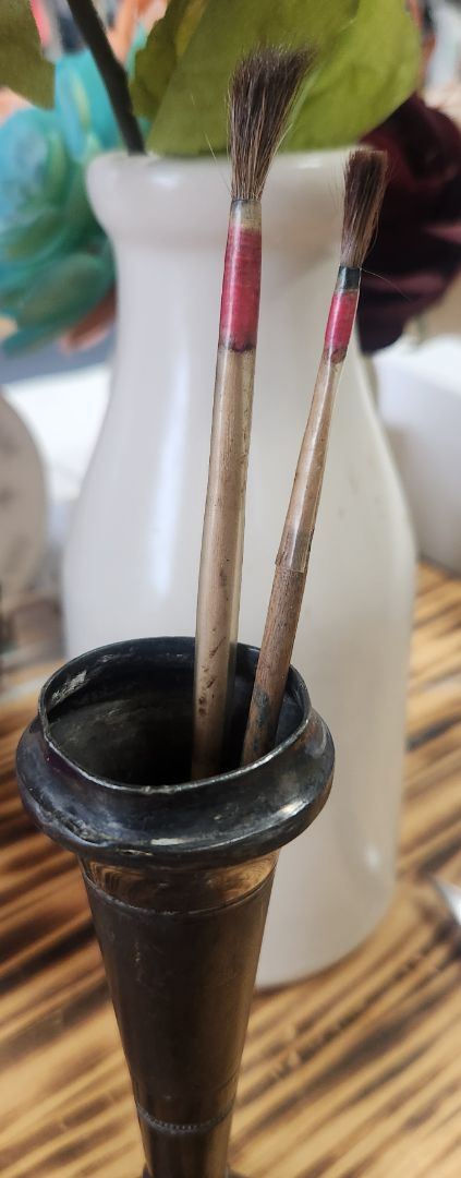 Vintage Paint Brush w/Natural Hair
