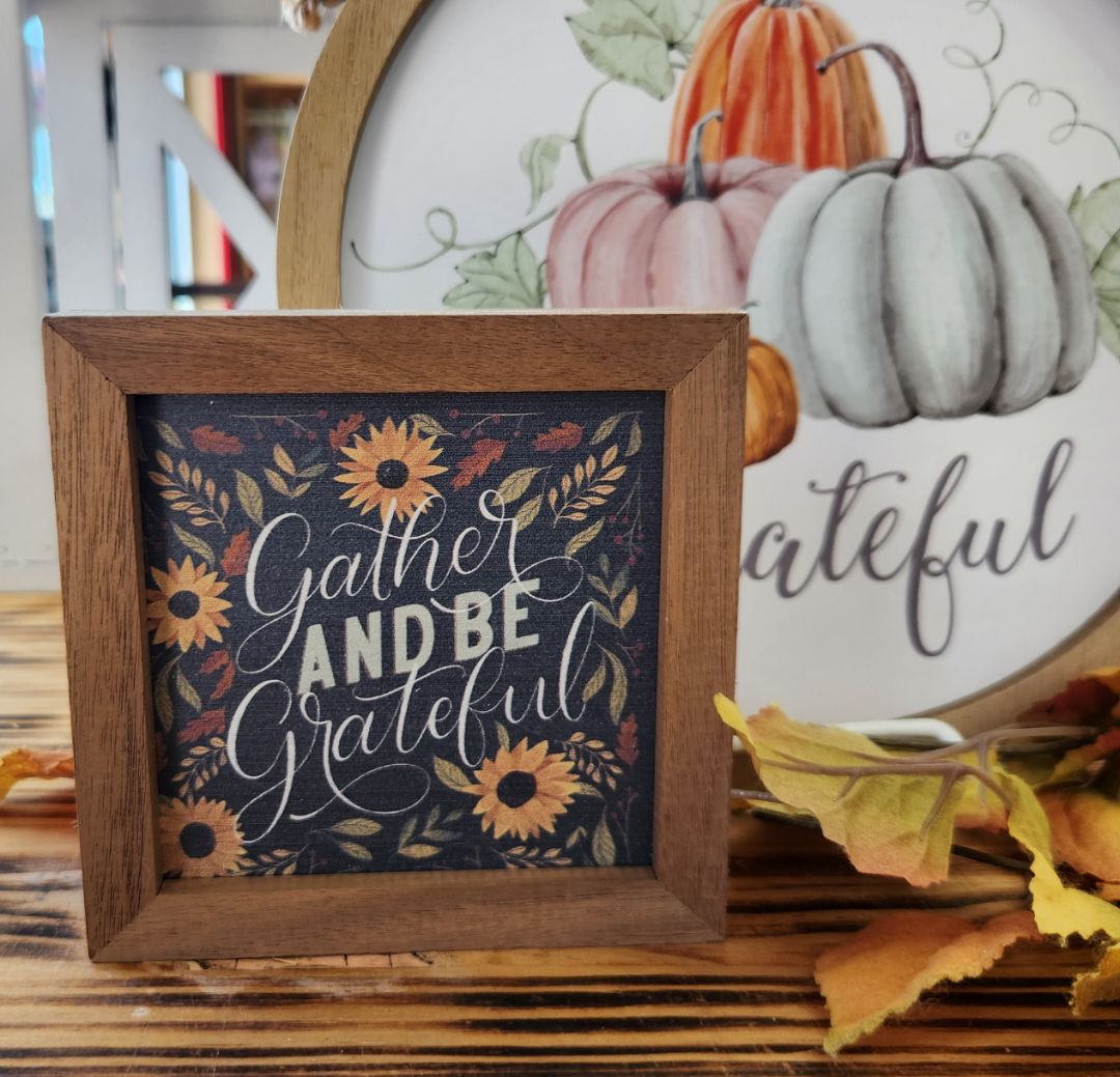 Decor Gather And Be Grateful Sign, DCH Family LLC
