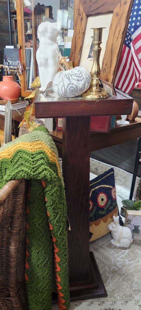 Vintage Handmade Wooden Plant Stand, DCH Family LLC