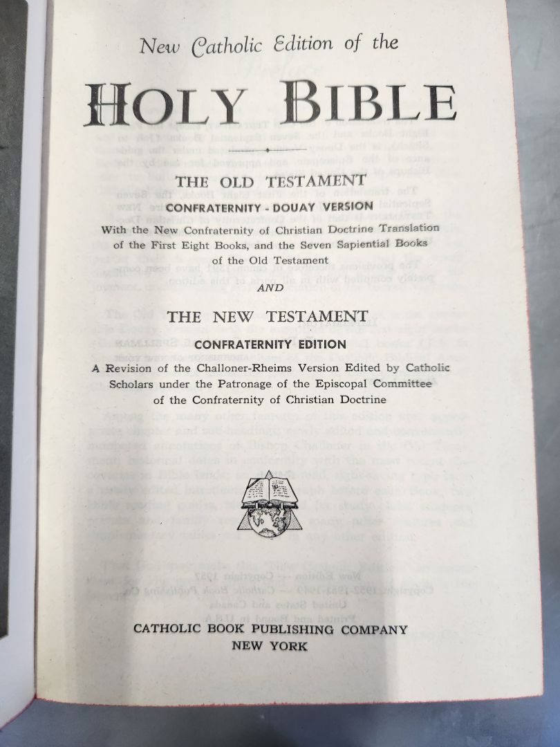 Vintage New Catholic Edition of the Holy Bible, DCH Family LLC