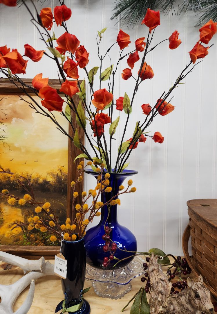 Cobalt Blue Vase Vintage,Blue, DCH Family LLC