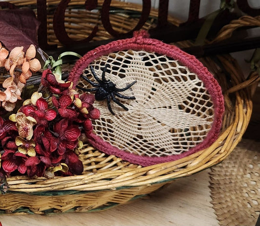 Vintage Crochet w/Spider Halloween Decor, DCH Family LLC (FIRM)