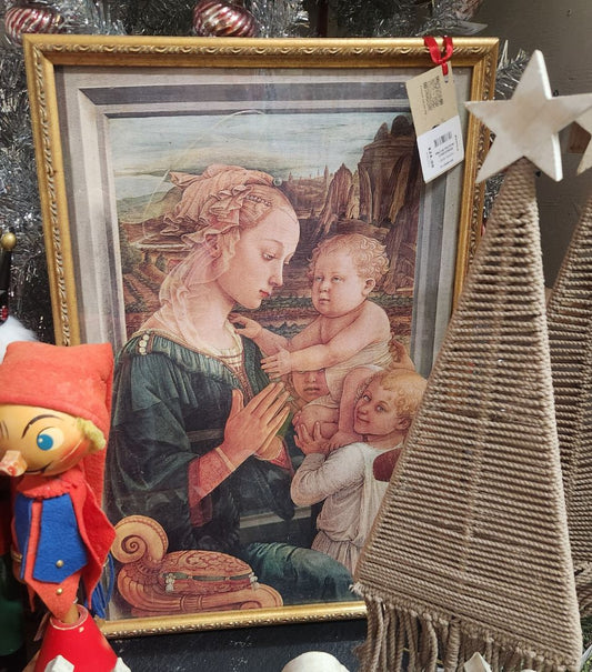 Framed Print - Art,Madonna and Child and Angels, DCH Family LLC