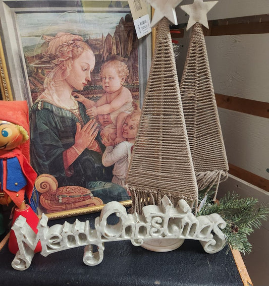 Merry Christmas Holiday Decor,Off-White Standing, DCH Family LLC