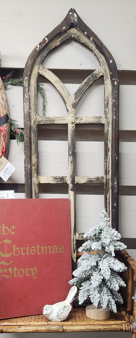 Distressed Wood Arched Window Decor - Vintage Looking, DCH Family LLC