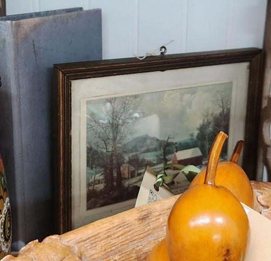 Framed Currier & Ives Print Vintage, DCH Family LLC