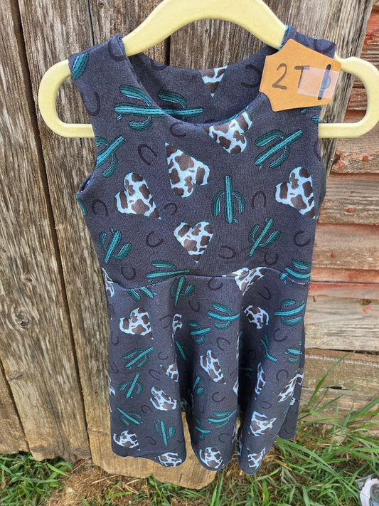 Lilac Lakes Tank dress, 8,Cow print heart, Lilac Lakes