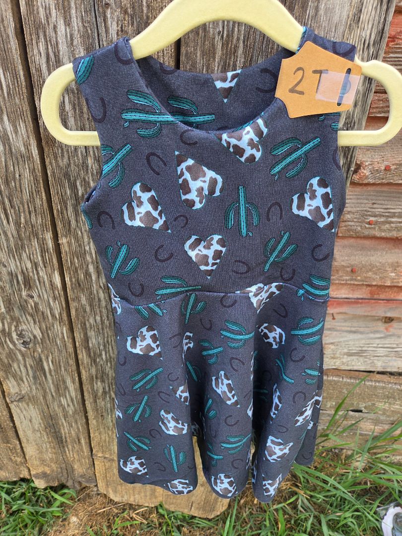 Lilac Lakes Tank dress, 10,Cow print heart, Lilac Lakes