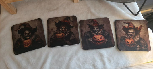 Fall Coasters Holloween Coasters, Set of 4 - 4 Inch Coasters