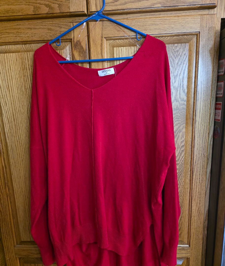 Red Zenana Women’s Tops, 1X