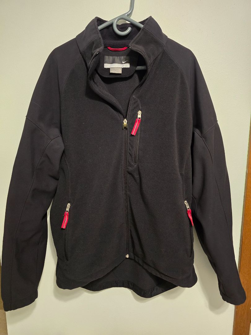 NIKE Mens Fleece Windjacket, Large,Black, Megan P's Closet