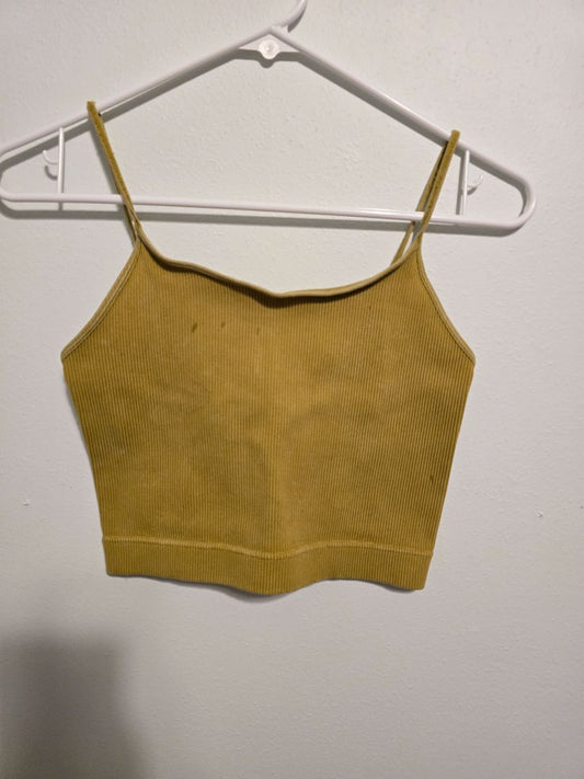 Zenana Crop Tank Top, L/XL,Olive, Megan P's Closet