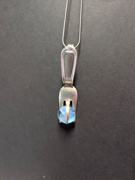 Necklace Blue marble