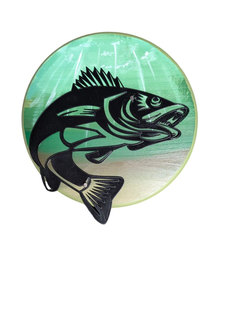 Wall art Walleye rnd