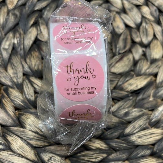 Pink Small Business Thank You Stickers, 500 Stickers