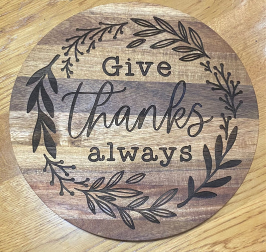 Give thanks