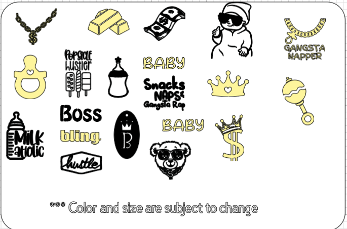 Gold/Black Swag Baby Elevated Onesie/Bib DIY Kit, N/A