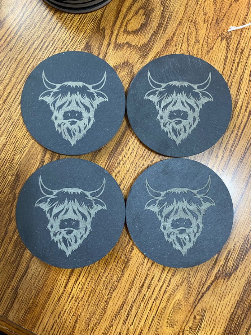 Cow coasters, set of 4