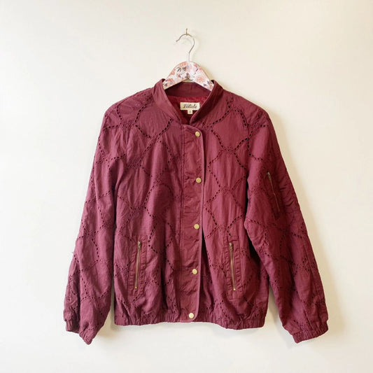 Maroon Listicle Jacket Clothed in Grace Iowa, Small