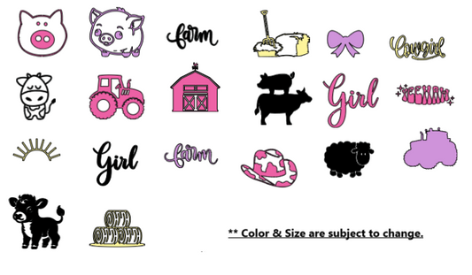 Multi Farm - GIRL Elevated Onesie/Bib DIY Kit, N/A