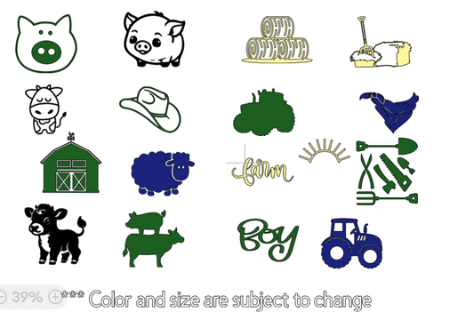 Multi Farm - Boy Elevated Onesie/Bib DIY Kit, N/A