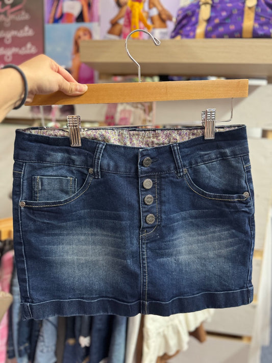 Blue Madanna retro mini skirt, Medium