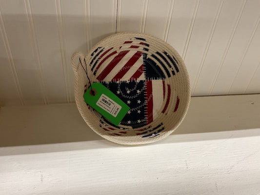 Red/White/Blue  Rope Bowl- Patriotic Theme, Medium