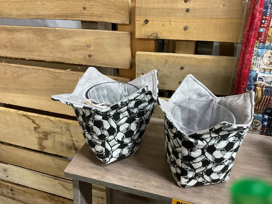 Ice Cream Cozy-Gray/Black  (Soccer Theme), Medium