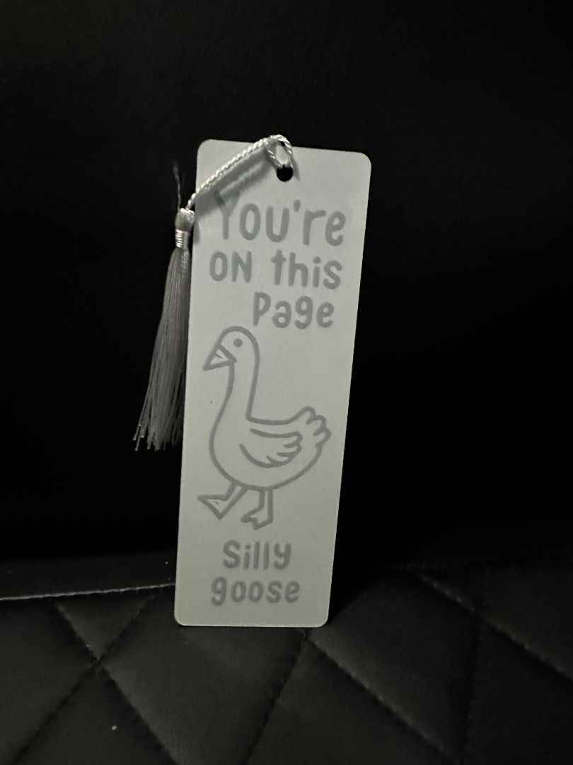 Metal Bookmark Silly Goose Book Mark, Designed Locally