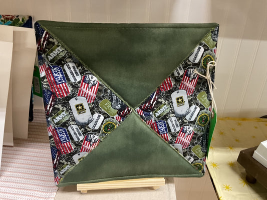 Green/ Military Themed  Pot Holder, Large