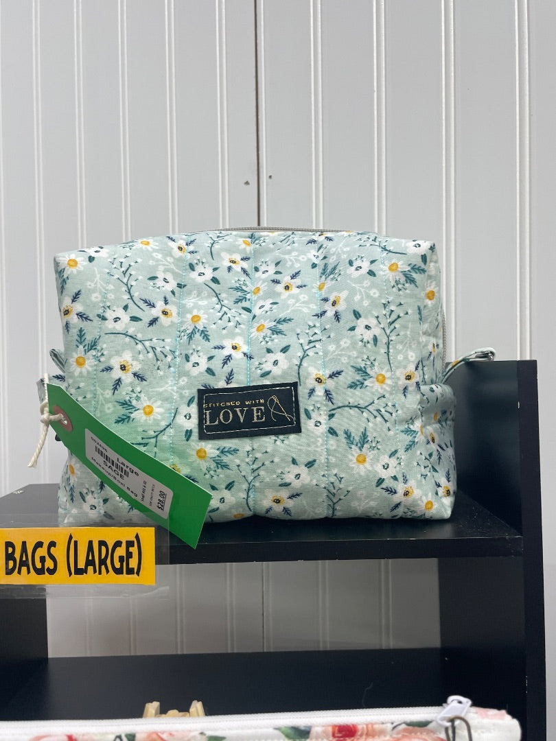 Sage  Makeup Boxi Bag, Large