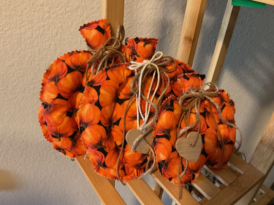 Orange Pumpkin Fabric Bowl Fillers , Set 3