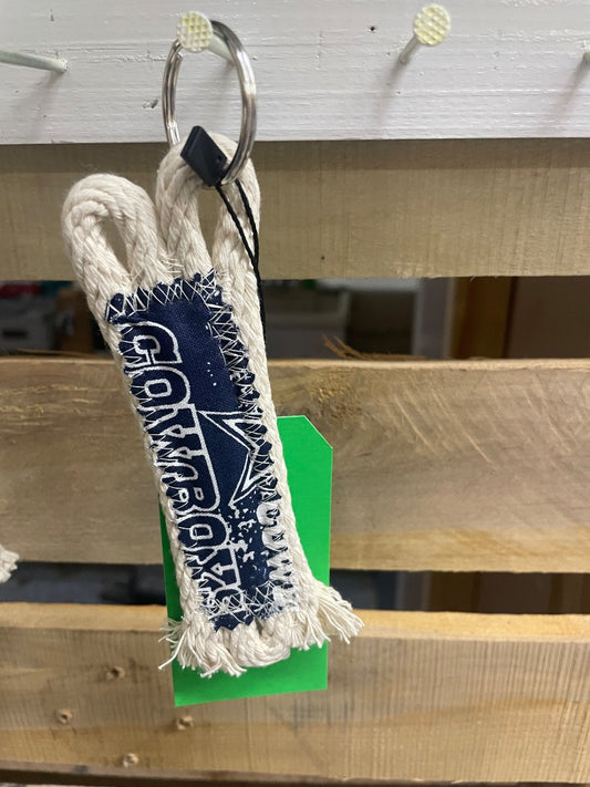 Dallas Cowboys-Blue  Rope Key Ring, Small
