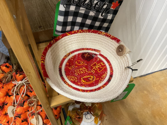 Iowa State Red/Yellow Rope Basket , Medium