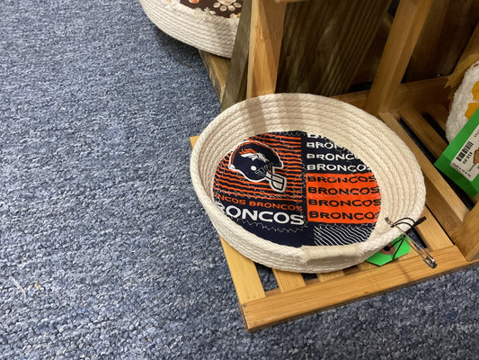 Denver Broncos Navy/Orange Rope Basket , Medium