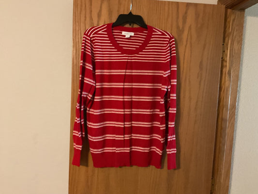 Red & White Liz Claiborne Women’s Sweater, XL