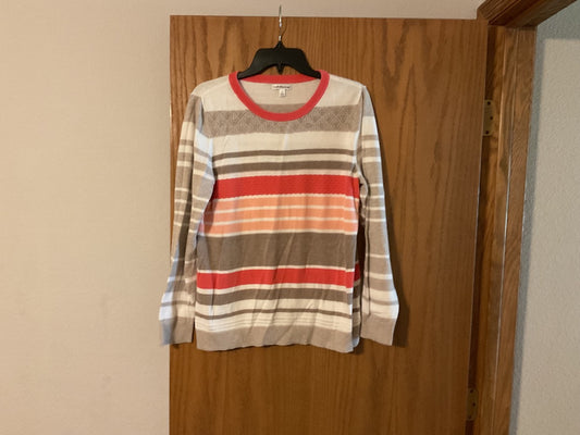 Peach & Light Brown Croft &Barrow Women’s Sweater, Large