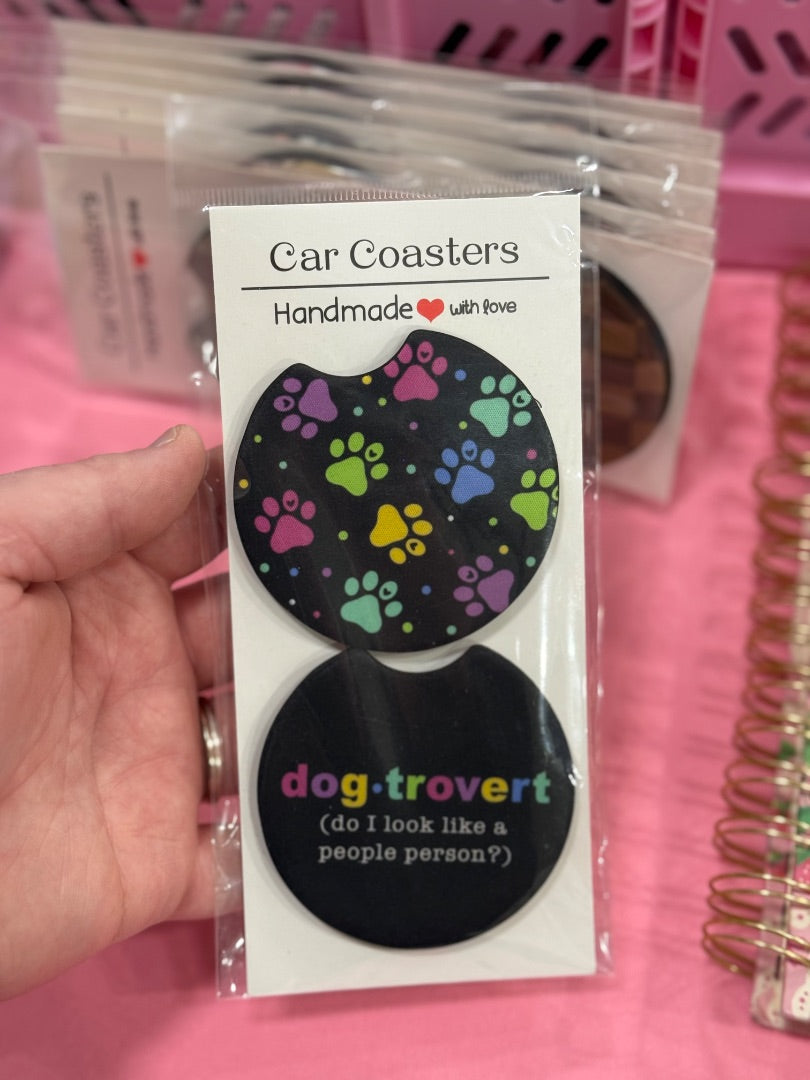 Dogtrovert  Car Coasters, Car Coaster