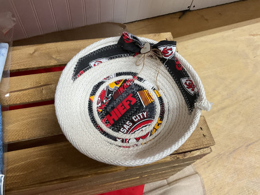 Red/Black KC Chiefs Rope basket, Medium