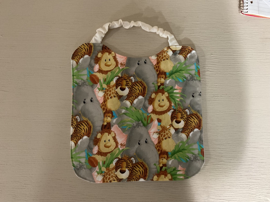 Brown & Cream  Bib- “Jungle Theme”