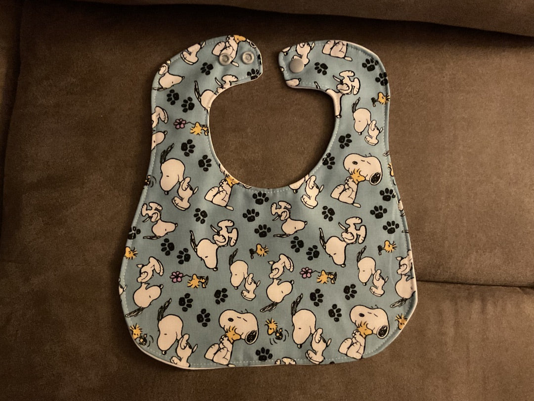 Blue- Snoopy  Bib